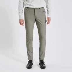 Pantalon Chino Slim à Carreaux Pied De Puce