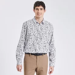 Chemise Regular Imprimé Fleur Coton