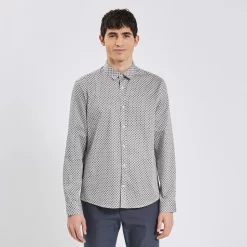 Chemise Slim Imprimé Carreaux Coton 14 Chemise Slim Imprimé Carreaux Coton -Trendy Soldes 1003177 10100 V2