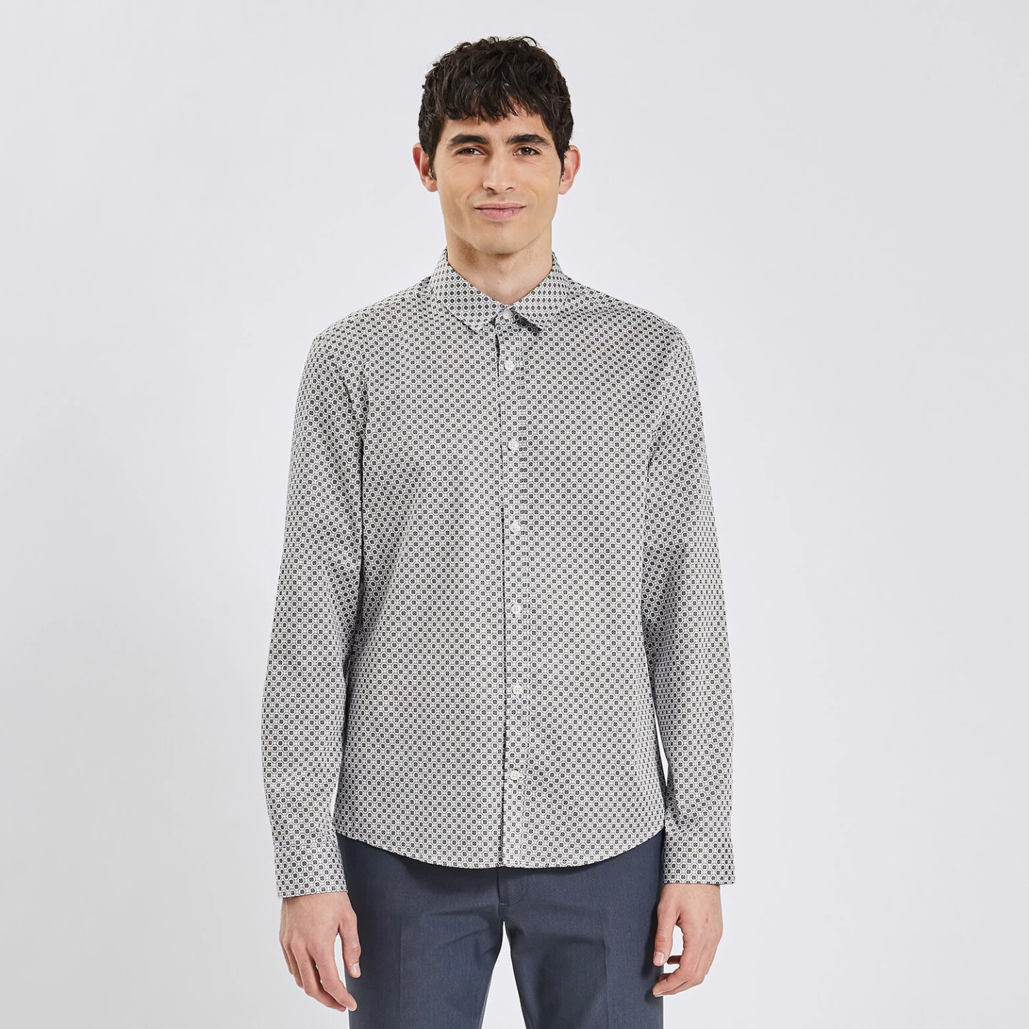 Chemise Slim Imprimé Carreaux Coton 5 Chemise Slim Imprimé Carreaux Coton – Image 5