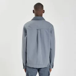 Blouson Coton Canvas Col Chemise -Trendy Soldes 1003193 11250 V3