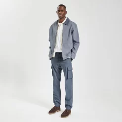 Blouson Coton Canvas Col Chemise -Trendy Soldes 1003193 11250 V6