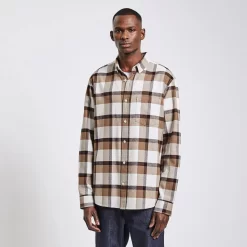 Chemise Regular à Carreaux Coton Recyclé