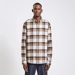 Chemise Regular à Carreaux Coton Recyclé -Trendy Soldes 1003278 17013 V2