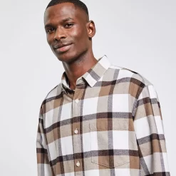 Chemise Regular à Carreaux Coton Recyclé -Trendy Soldes 1003278 17013 V4