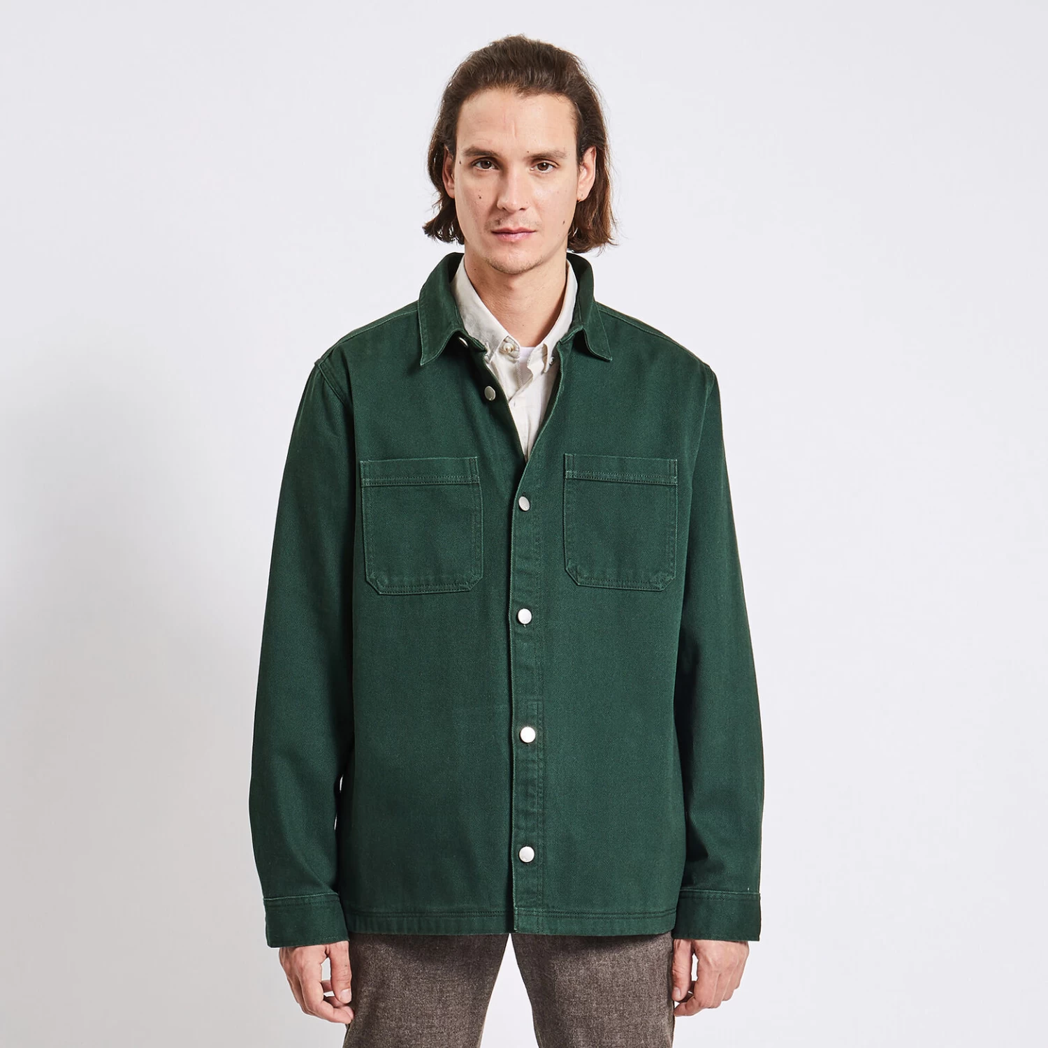 Surchemise Unie Coton Recyclé 4 Surchemise Unie Coton Recyclé – Image 4