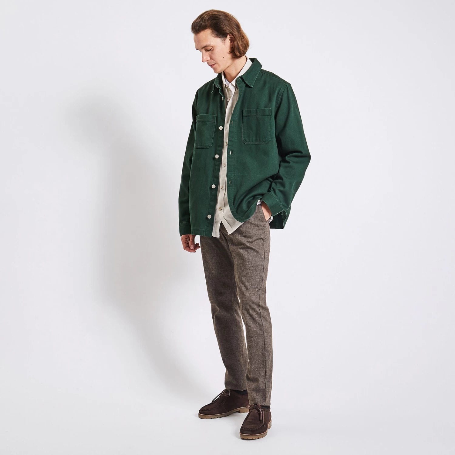 Surchemise Unie Coton Recyclé 2 Surchemise Unie Coton Recyclé – Image 2