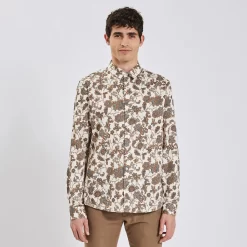 Chemise Regular Imprimé Fleur Coton -Trendy Soldes 1003283 10100 V2