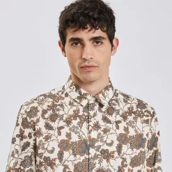 Chemise Regular Imprimé Fleur Coton -Trendy Soldes 1003283 10100 V4