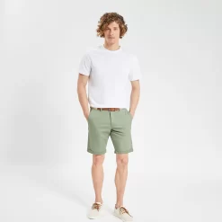 Bermuda Chino Uni Avec Ceinture -Trendy Soldes 1003287 16347 V2