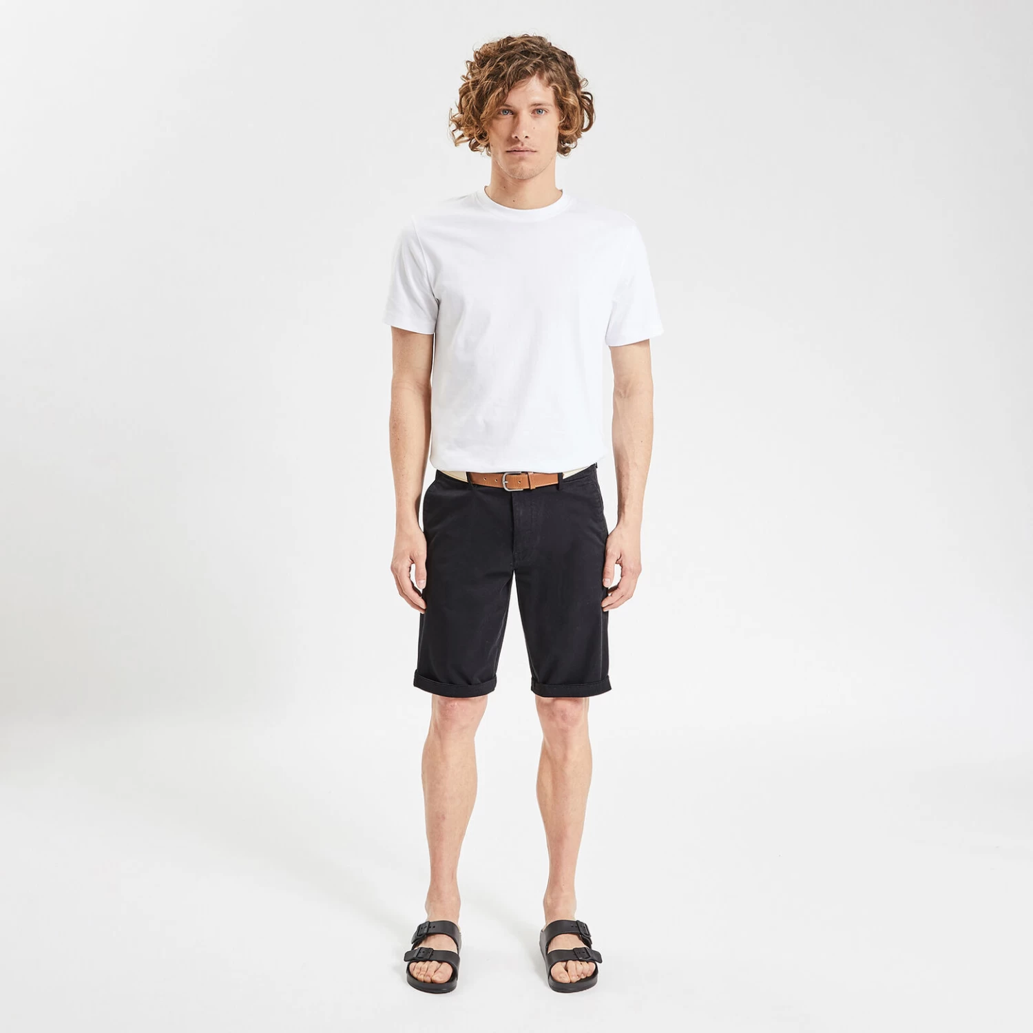 Bermuda Chino Uni Avec Ceinture 5 Bermuda Chino Uni Avec Ceinture â Image 5