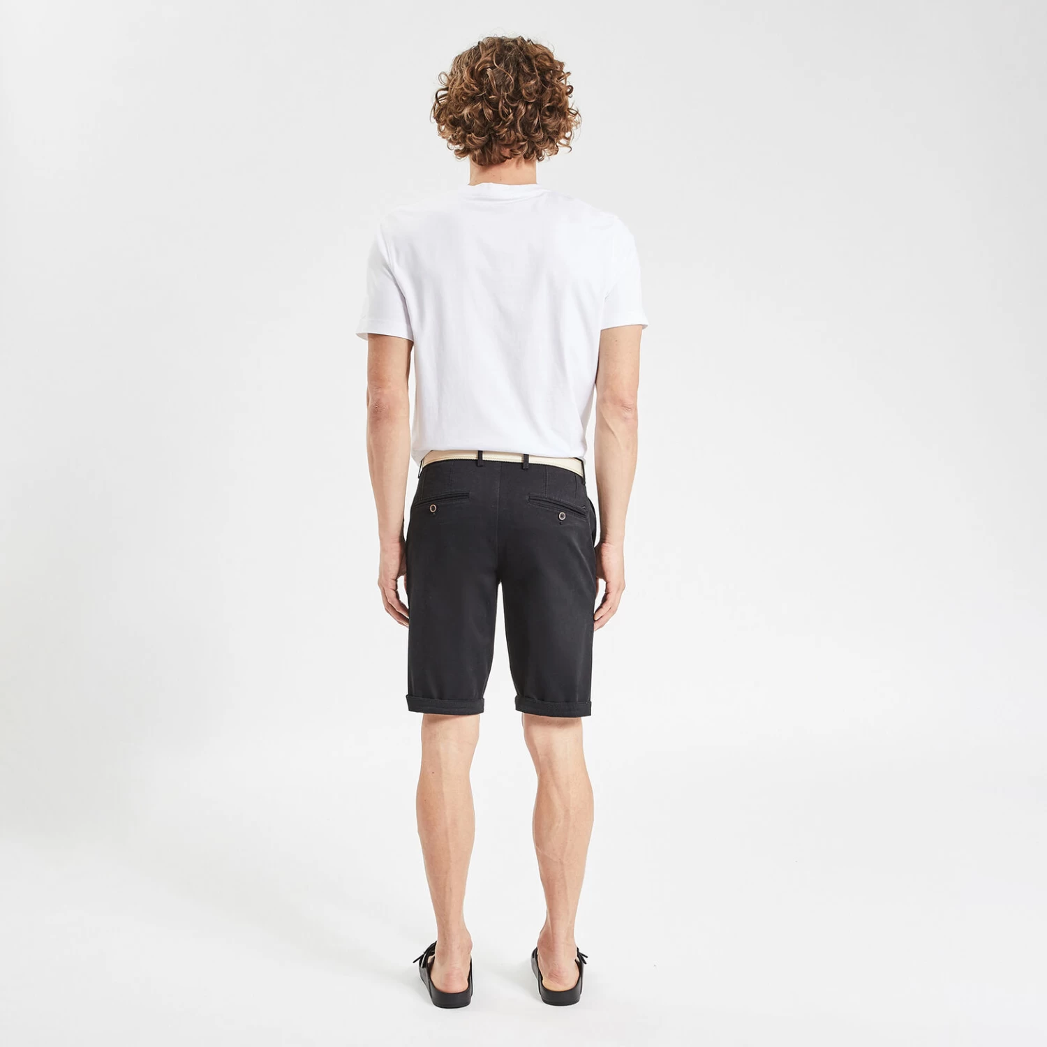 Bermuda Chino Uni Avec Ceinture 6 Bermuda Chino Uni Avec Ceinture â Image 6