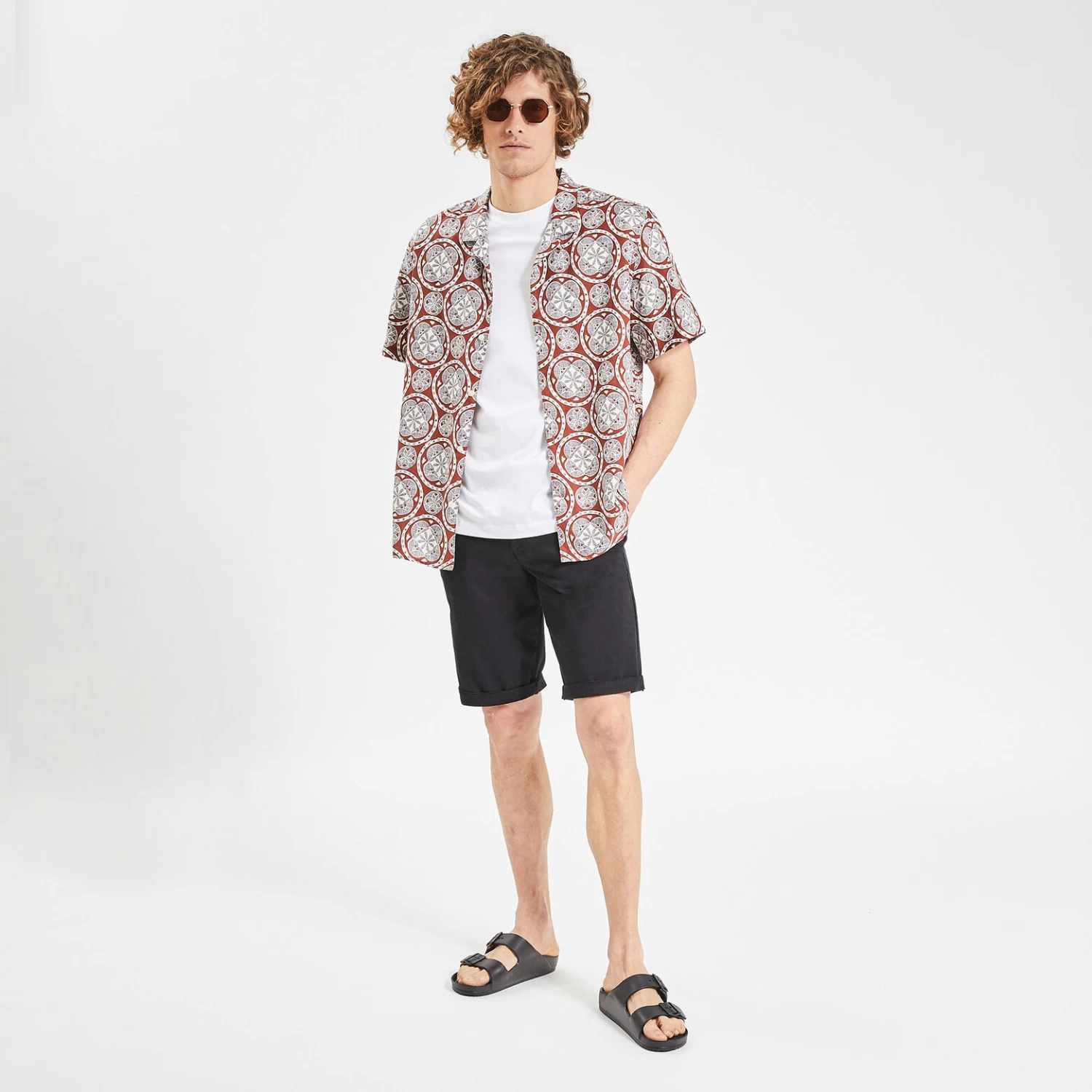 Bermuda Chino Uni Avec Ceinture 4 Bermuda Chino Uni Avec Ceinture â Image 4