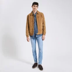 Blouson En Cuir Col Chemise -Trendy Soldes 1003309 10503 V6