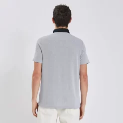 Polo Manches Courtes Bubble Col Contrasté Twill -Trendy Soldes 1003321 11044 V3