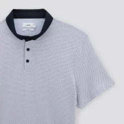 Polo Manches Courtes Bubble Col Contrasté Twill -Trendy Soldes 1003321 11044 V8