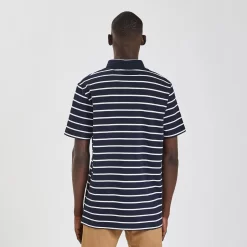 Polo Manches Courtes Marinière Col Mao -Trendy Soldes 1003324 11863 V3