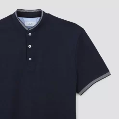 Polo Manches Courtes Piqué Col Mao -Trendy Soldes 1003325 11863 V8