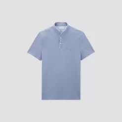 Polo Manches Courtes Piqué Col Mao -Trendy Soldes 1003327 11245 V11