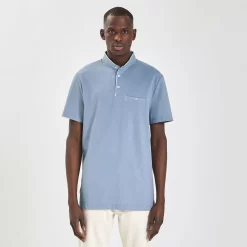 Polo Manches Courtes Piqué Col Mao -Trendy Soldes 1003327 11245 V2