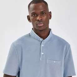 Polo Manches Courtes Piqué Col Mao -Trendy Soldes 1003327 11245 V4