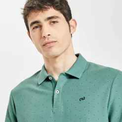 Polo Manches Courtes Piqué à Pois -Trendy Soldes 1003329 11567 V4