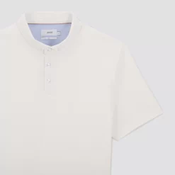 Polo Manches Courtes Col En Twill Boutonné -Trendy Soldes 1003333 10100 V8