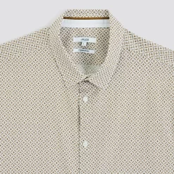 Chemise Imprimé Géométrique Satin -Trendy Soldes 1003340 12015 V8