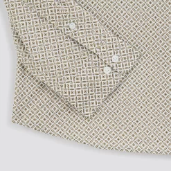 Chemise Imprimé Géométrique Satin -Trendy Soldes 1003340 12015 V9