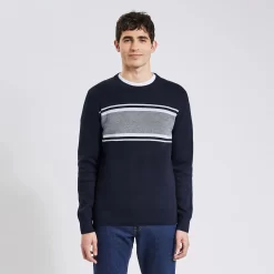 Pull Col Rond Colorblock -Trendy Soldes 1003354 11873 V2