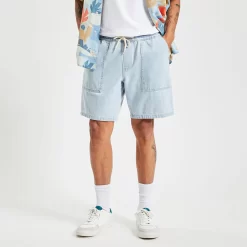 Short En Jean Découpe Poche Platrier
