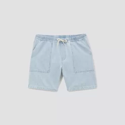 Short En Jean Découpe Poche Platrier -Trendy Soldes 1003410 11234 V11