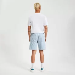 Short En Jean Découpe Poche Platrier -Trendy Soldes 1003410 11234 V3