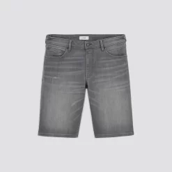 Bermuda En Jean Destroy Noir -Trendy Soldes 1003416 18001 V11