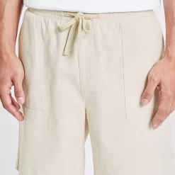 Bermuda Taille élastiquée Découpe Poche Platrier -Trendy Soldes 1003418 10141 V4