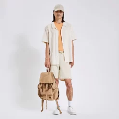 Bermuda Taille élastiquée Découpe Poche Platrier -Trendy Soldes 1003418 10141 V6