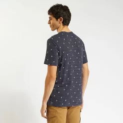 Tee Shirt Matière Fantaisie Et Imprimé All Over -Trendy Soldes 1003510 11307 V3