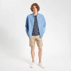 Tee Shirt Matière Fantaisie Et Imprimé All Over -Trendy Soldes 1003510 11307 V6