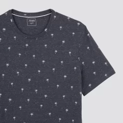 Tee Shirt Matière Fantaisie Et Imprimé All Over -Trendy Soldes 1003510 11307 V8