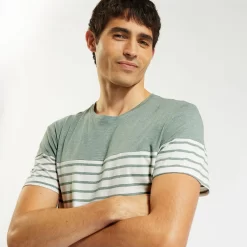 Tee Shirt Colorblock Marinière -Trendy Soldes 1003511 16041 V4