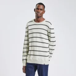 Pull Col Rond à Rayures