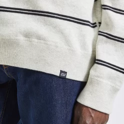 Pull Col Rond à Rayures -Trendy Soldes 1003517 10118 V4