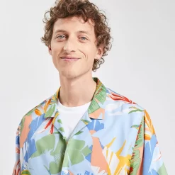 Chemisette Hawaienne Regular Viscose Ecovero -Trendy Soldes 1003523 11000 V4