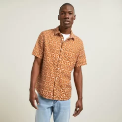 Chemisette Regular Imprimée Lin Coton