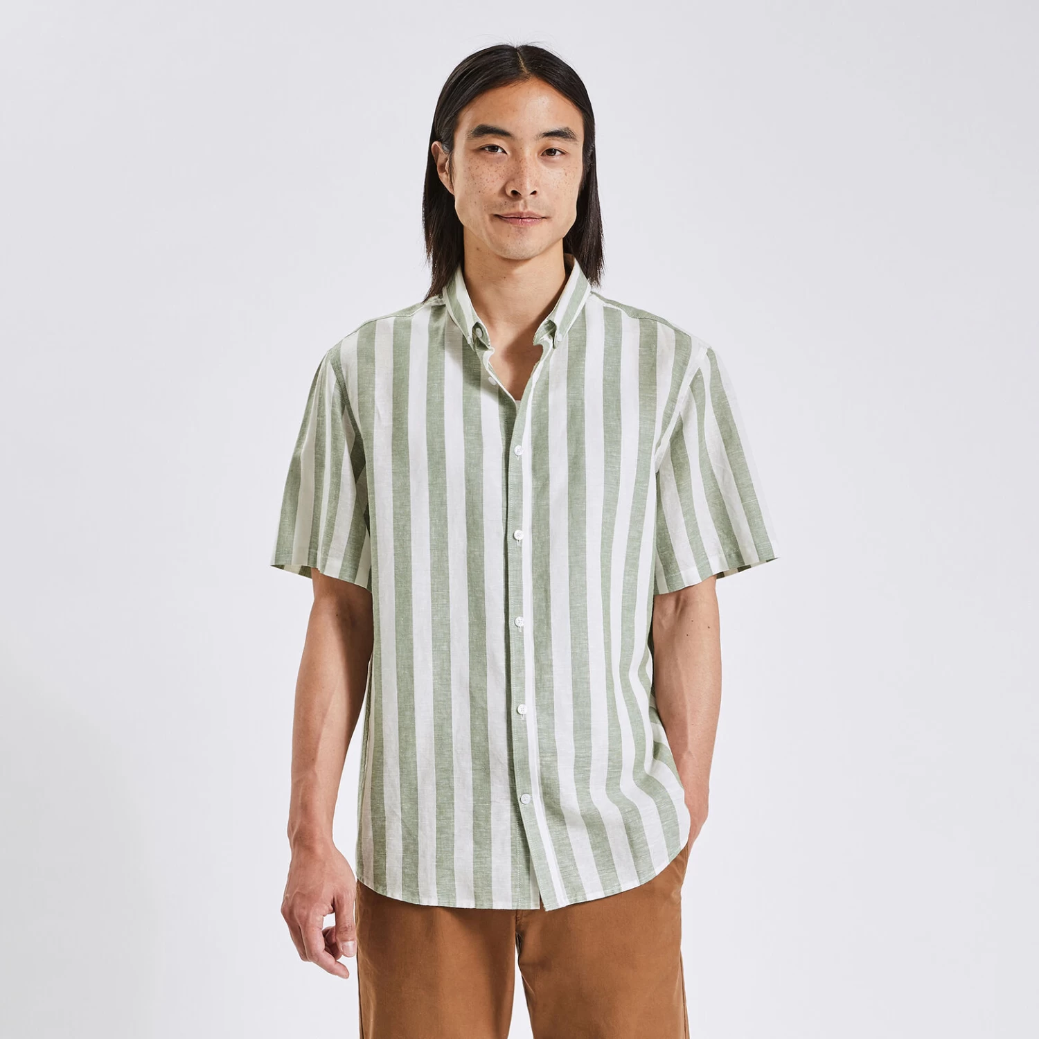 Chemisette Regular Rayures Coton Lin 1 Chemisette Regular Rayures Coton Lin