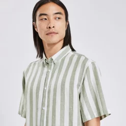 Chemisette Regular Rayures Coton Lin 10 Chemisette Regular Rayures Coton Lin -Trendy Soldes 1003541 16000 V4