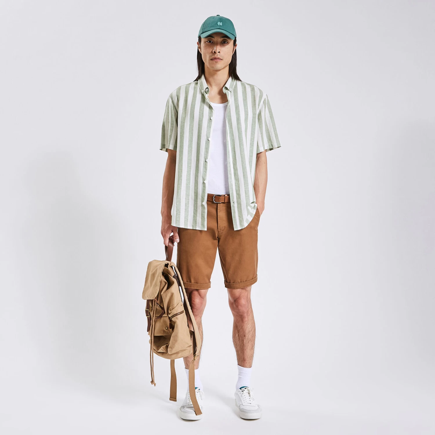 Chemisette Regular Rayures Coton Lin 2 Chemisette Regular Rayures Coton Lin – Image 2