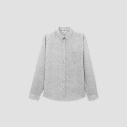 Chemise Regular Imprimé Fleur Coton Lin -Trendy Soldes 1003544 10009 V11