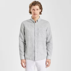 Chemise Regular Imprimé Fleur Coton Lin -Trendy Soldes 1003544 10009 V2