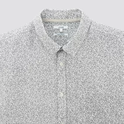 Chemise Regular Imprimé Fleur Coton Lin -Trendy Soldes 1003544 10009 V8